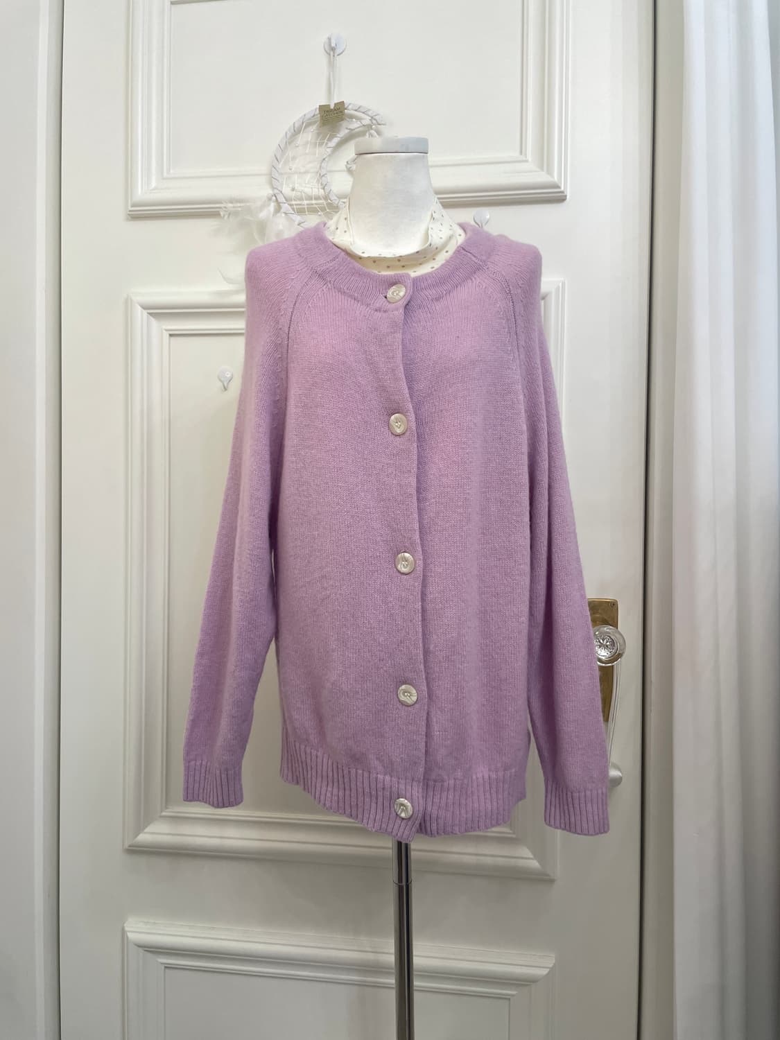 lavender basic reglan warm over cardigan 상품이미지1