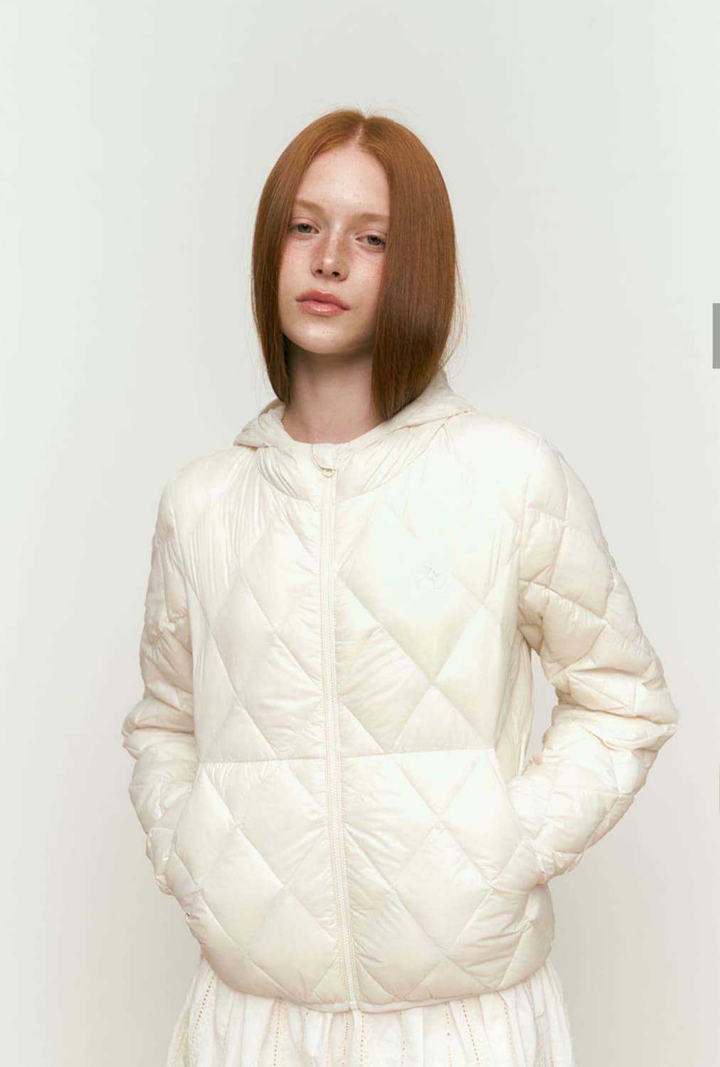 키르시 클라우드 크롭 다운 아이보리 패딩 상품이미지1