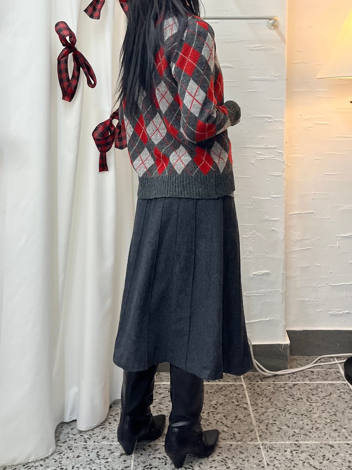 charcoal a-line skirt 상품이미지4