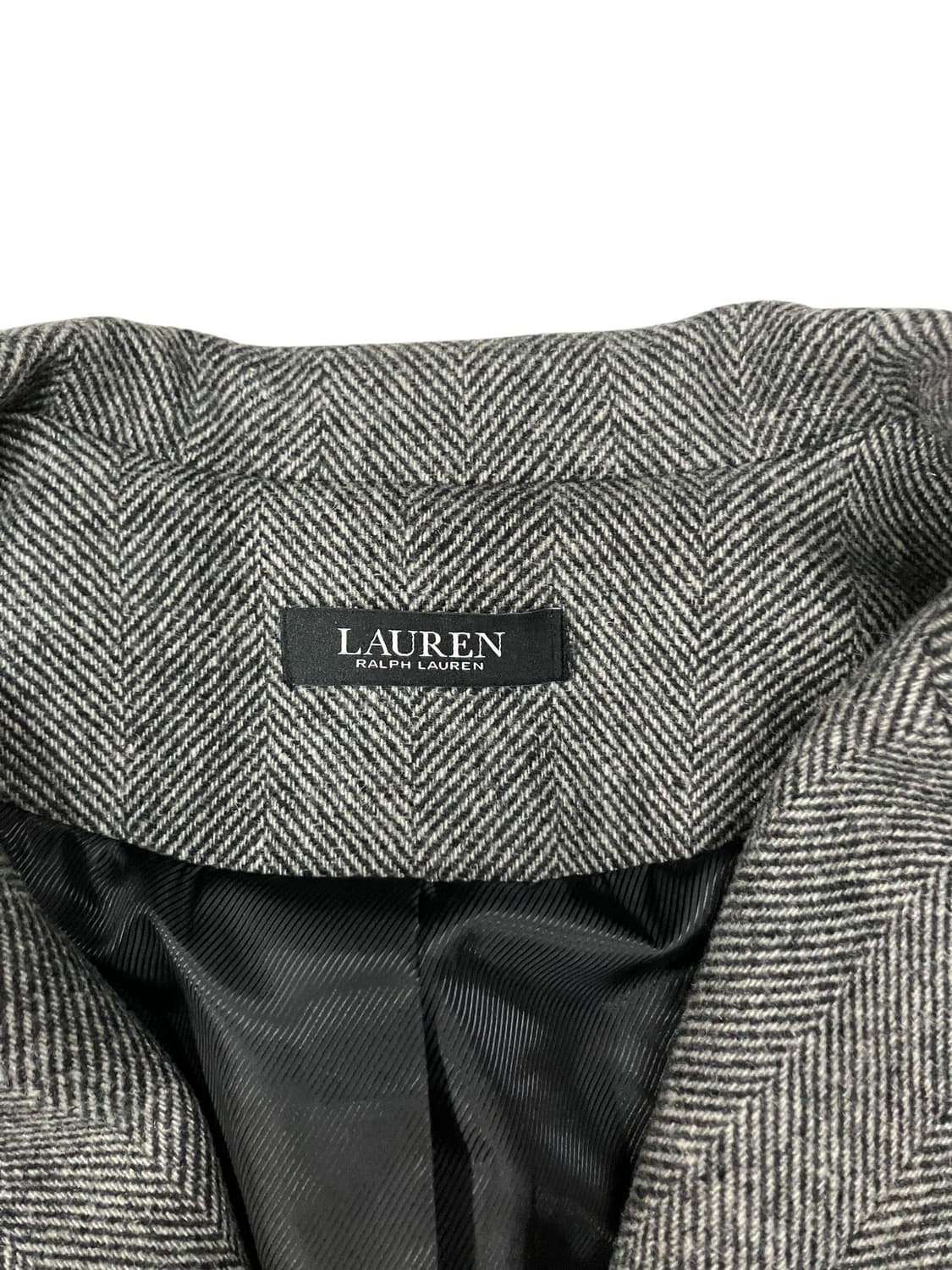 로렌 랄프로렌 차콜 해링본 울 코트 자켓 L 상품이미지3