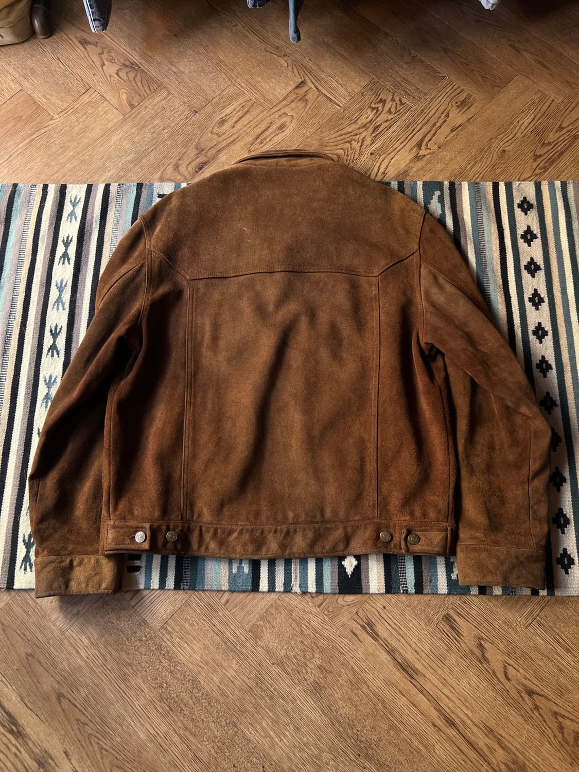 [XL]90's USA 빈티지 리얼 스웨이드 트러커 자켓 상품이미지9