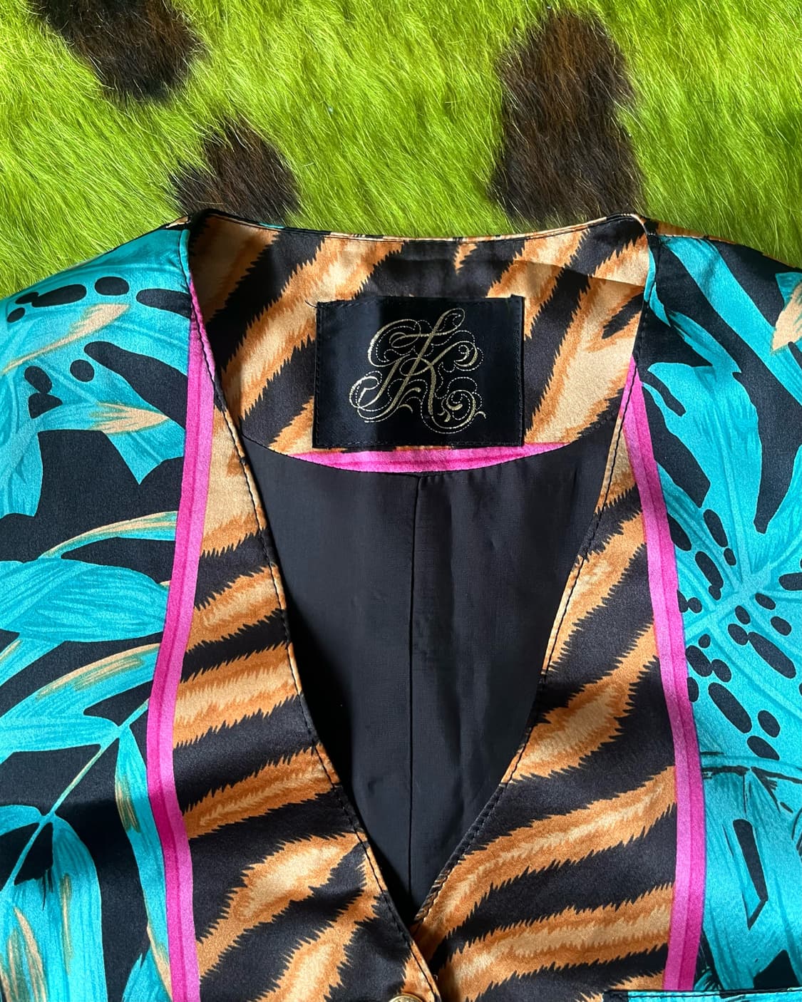 G.K 伊太利喜 Leopard Floral Pattern Vest 상품이미지6