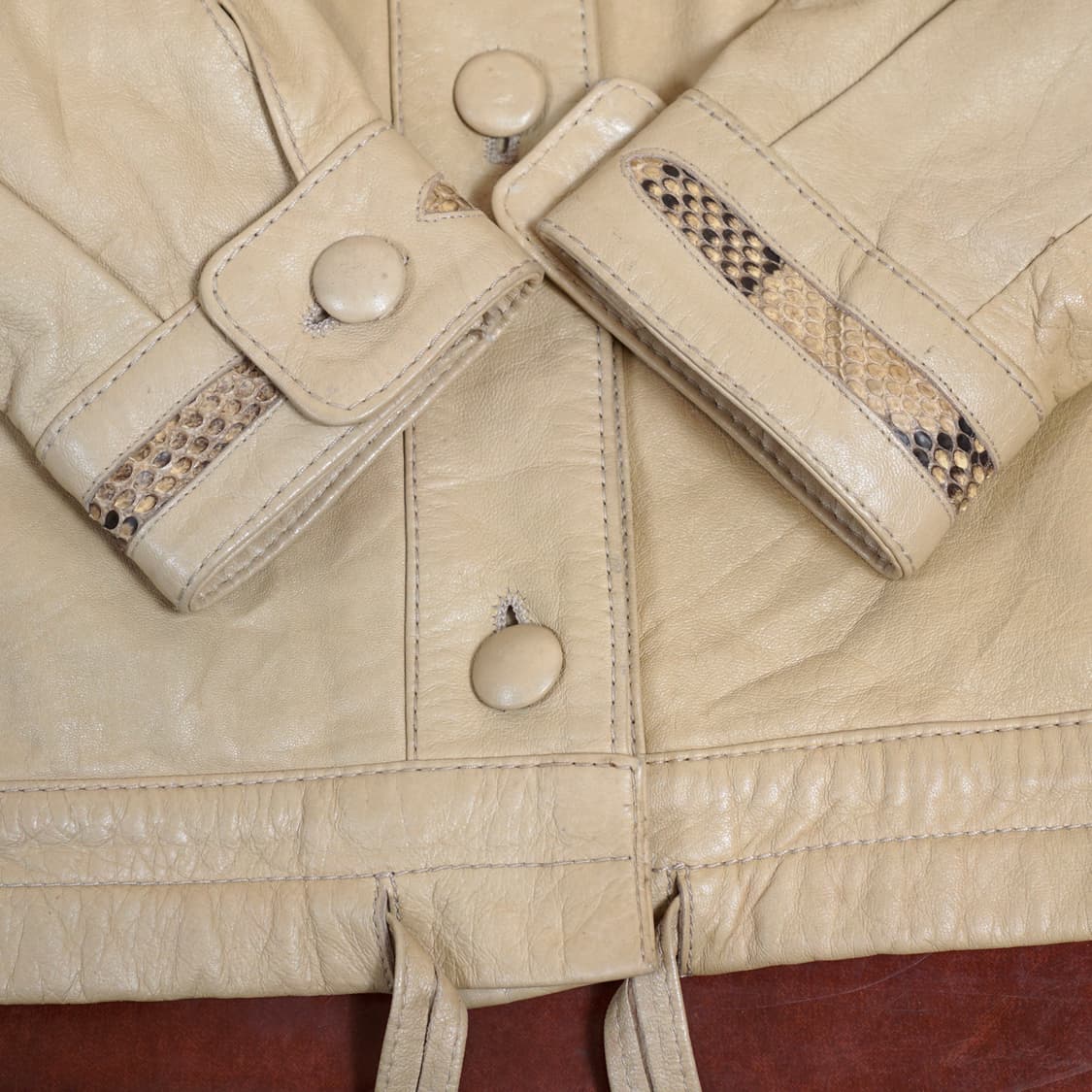 Torras 90s 스페인 램스킨 & 파이톤 레더자켓 상품이미지3