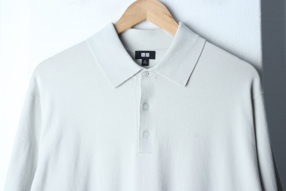 (XL-2XL) 유니클로 반팔 카라 티셔츠 니트 무지-H3H33832 상품이미지3