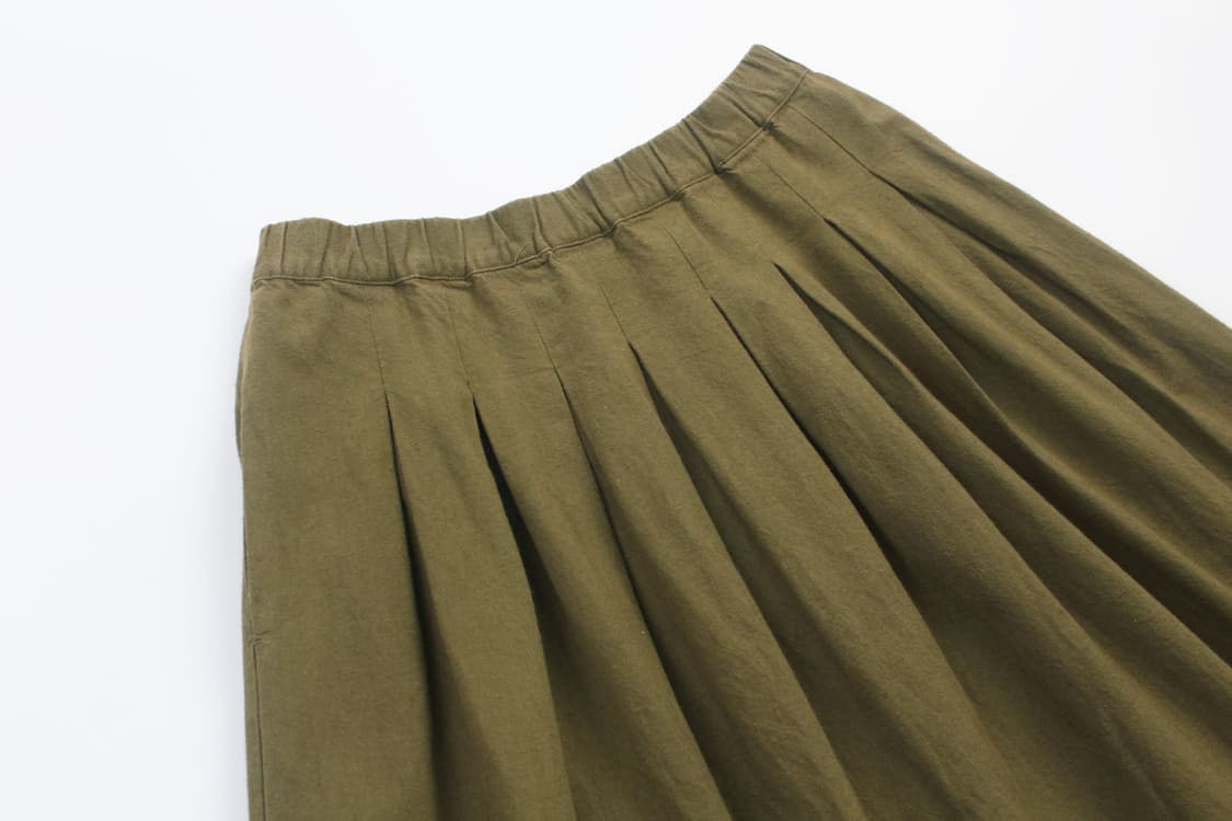 SUNNY CLOUDS Cotton Pleated Skirt  상품이미지2