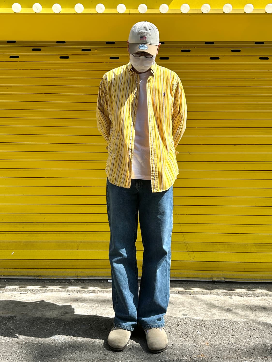 폴로 랄프로렌 옐로우 스트라이프 셔츠 커스텀핏 상품이미지1