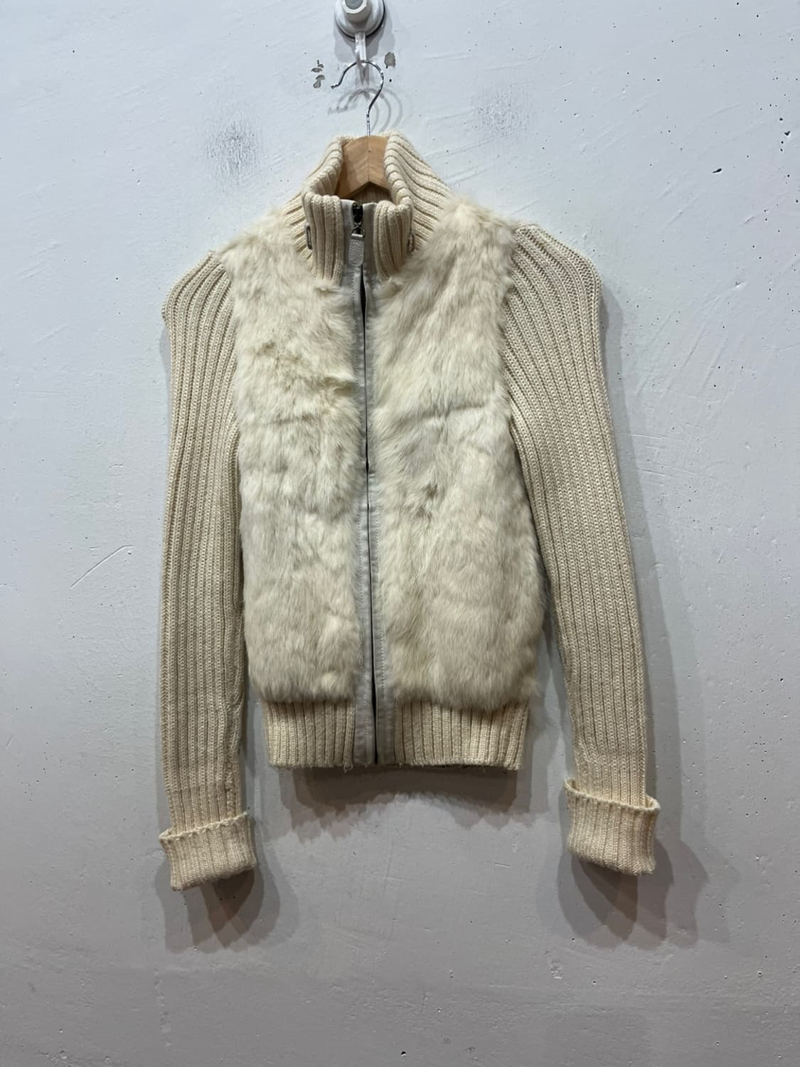 JPN 골지 퍼 니트집업  상품이미지1