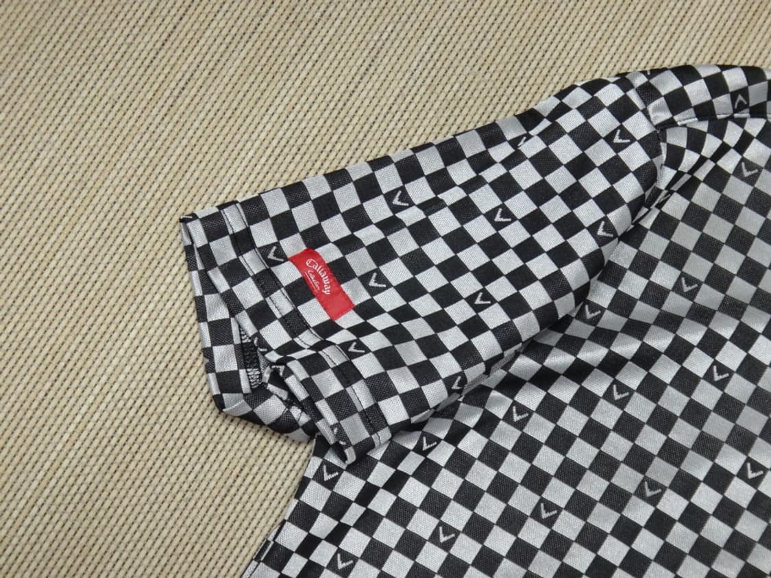 (L/100) 캘러웨이 골프 바둑체크 카라 반팔 티셔츠 상품이미지6