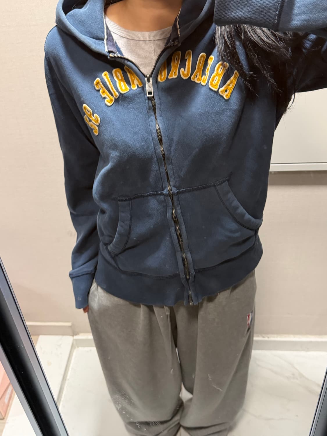 아베크롬비 네이비 후드집업 xl 상품이미지1