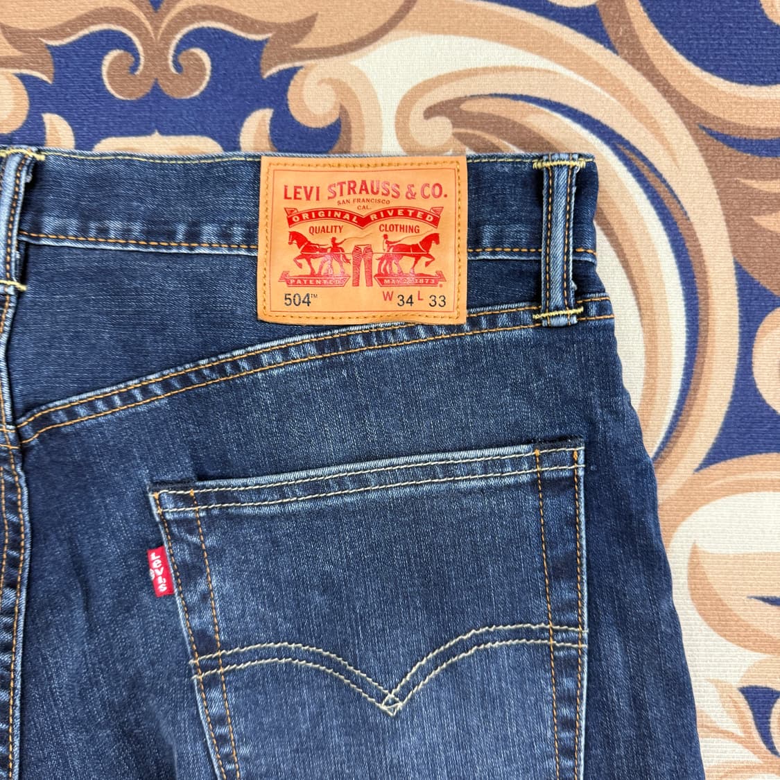(34)리바이스 levis 504 워싱 데님팬츠 상품이미지2