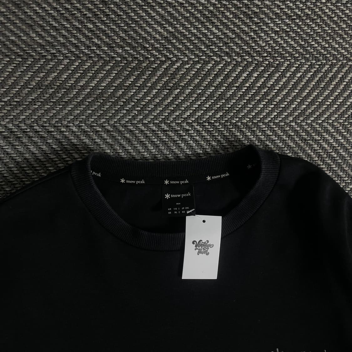 스노우피크 미니멀 블랙 박시핏 맨투맨 o 3298 상품이미지5