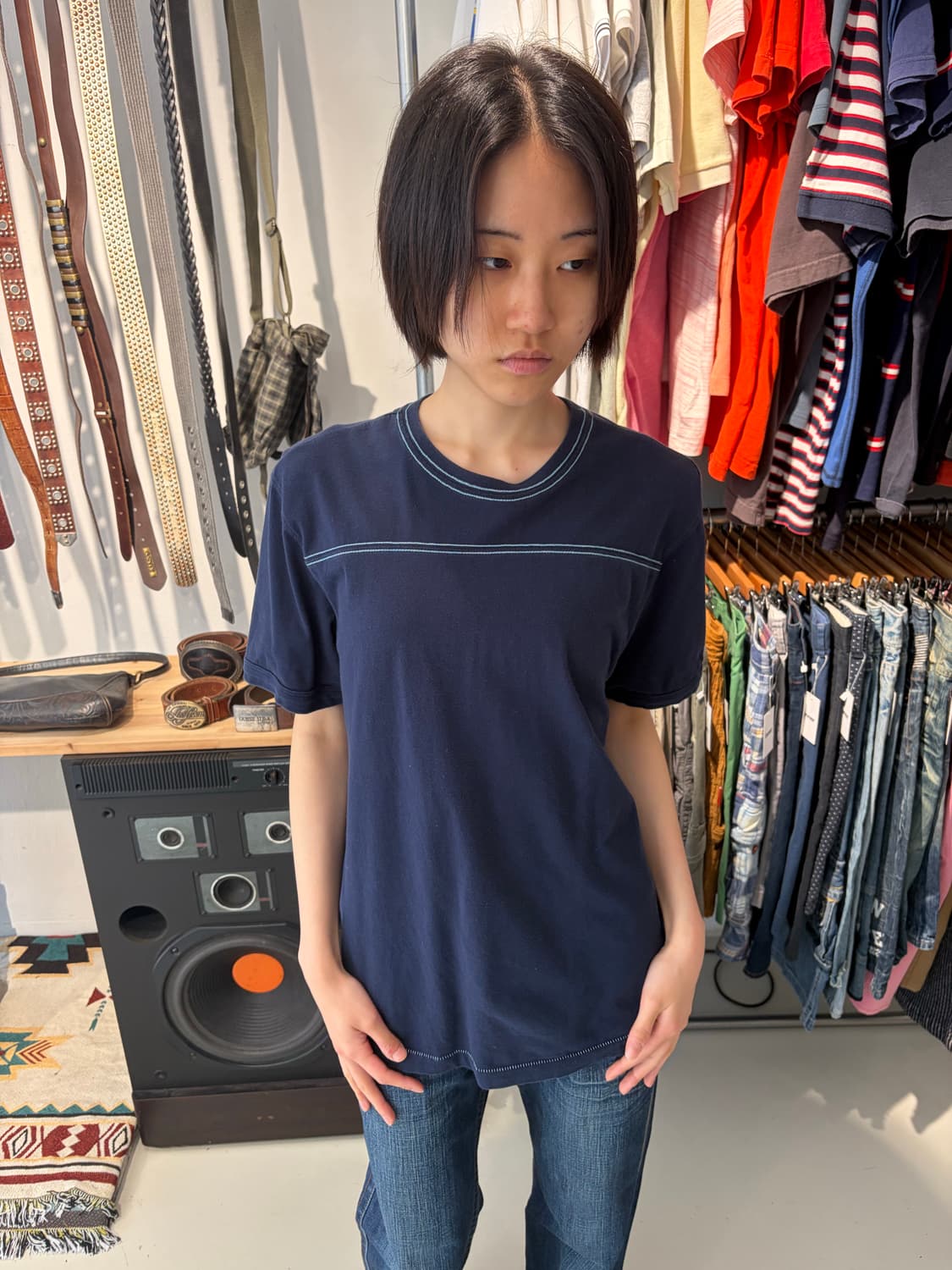 Tommy Hilfiger 미니멀 라인 반팔 티셔츠 S 상품이미지1