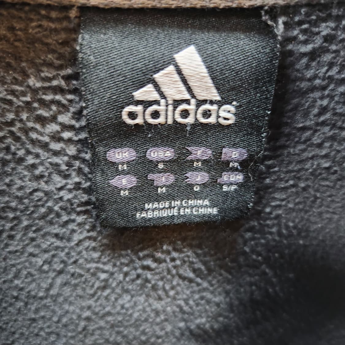 아디다스 로고 삼선 플리스 자켓 M(L) 상품이미지5