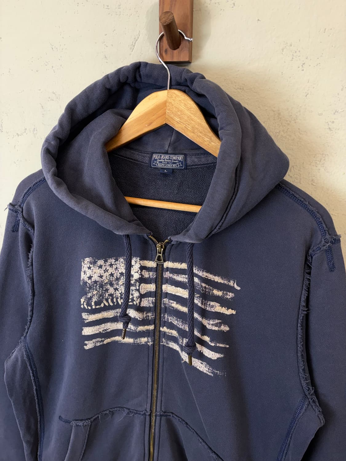 폴로랄프로렌 폴로진스 빈티지 디스트레드 성조기 후드집업 상품이미지4