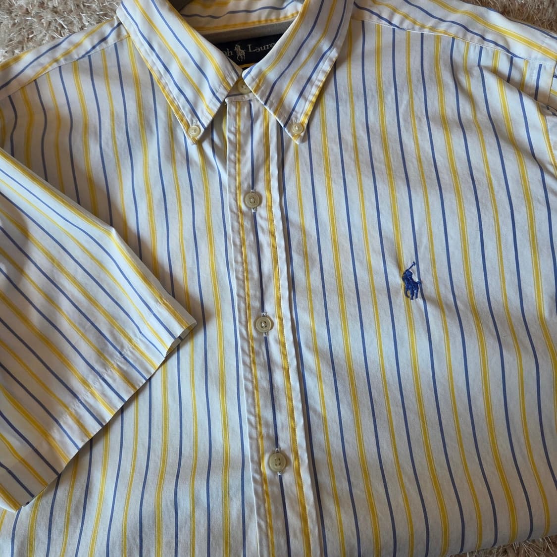 폴로 랄프로렌 커스텀핏 스트라이프 반팔 셔츠 상품이미지1