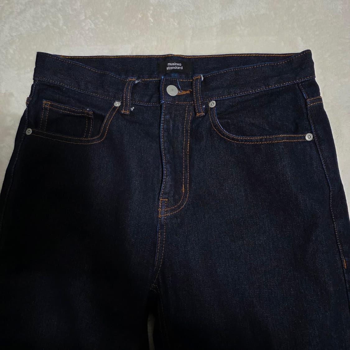 (31)무신사 스트레이트 데님 팬츠 딥인디고 상품이미지2