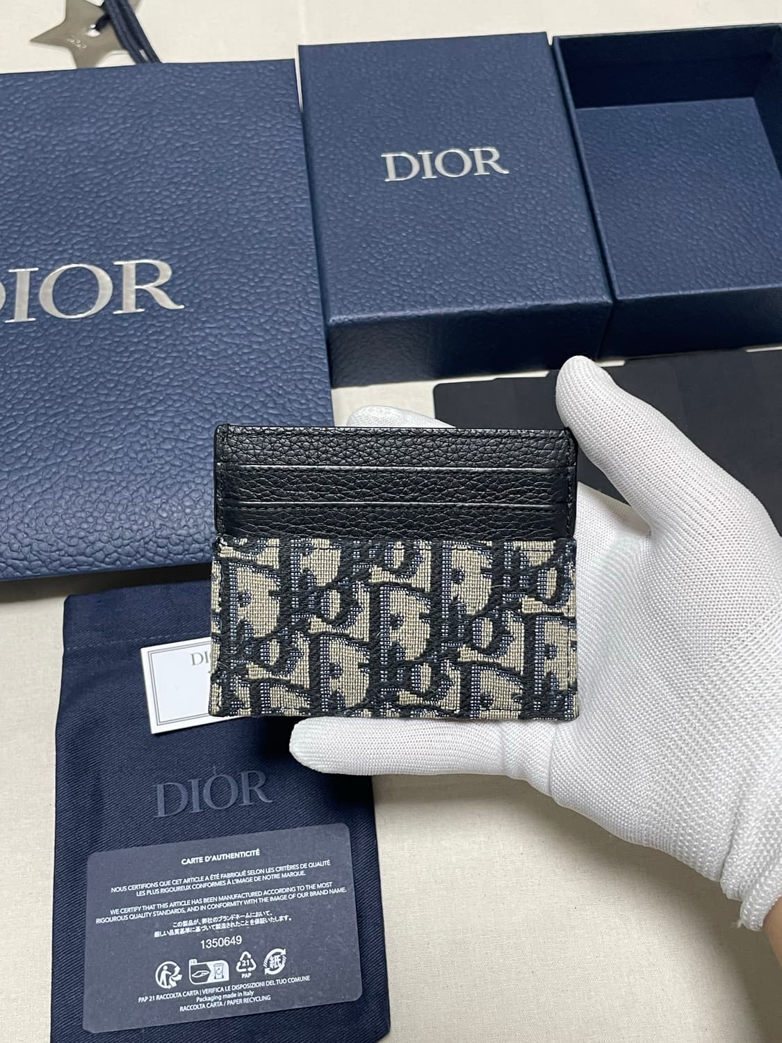 새상품급) 디올 오블리크 자카드 카드지갑 [os] 상품이미지3
