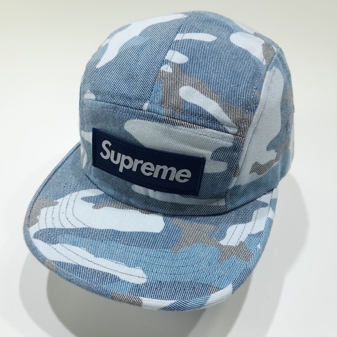 CL740 슈프림 미국판 워시드블루 밀리터리 카모 캠프캡 모자 상품이미지2