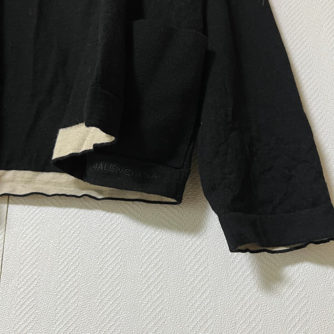 발렌시아가 블랙 니트 울 캐시미어 가디건 36 상품이미지3