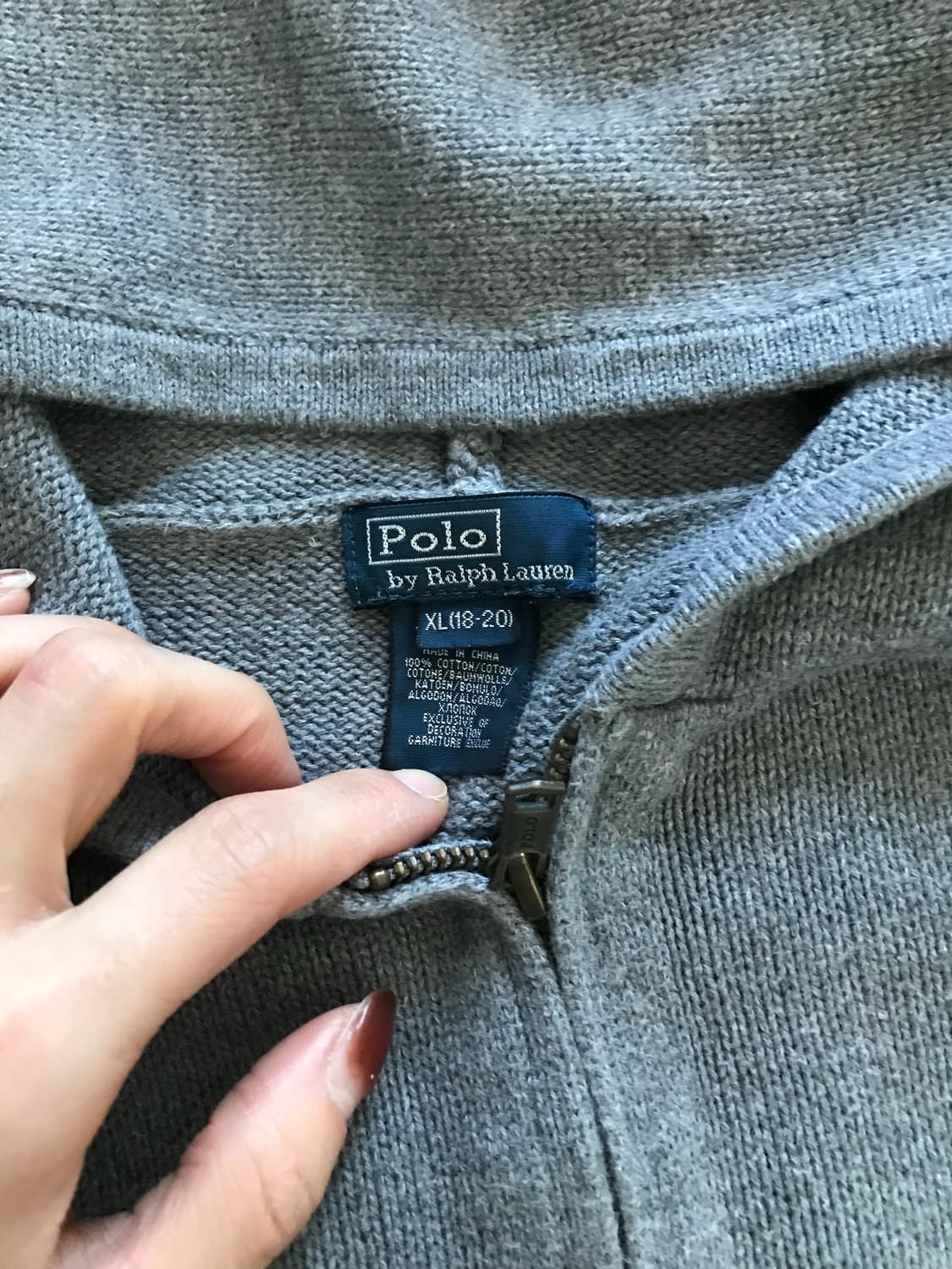 폴로 랄프로렌 빅포니로고 니트 후드집업 상품이미지7