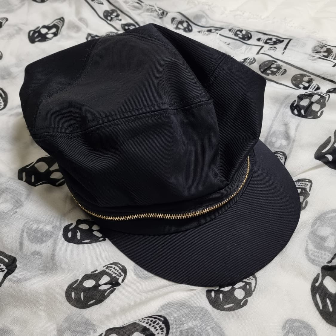 CA4LA 지퍼 캐스킷 뉴스보이캡 블랙 상품이미지2