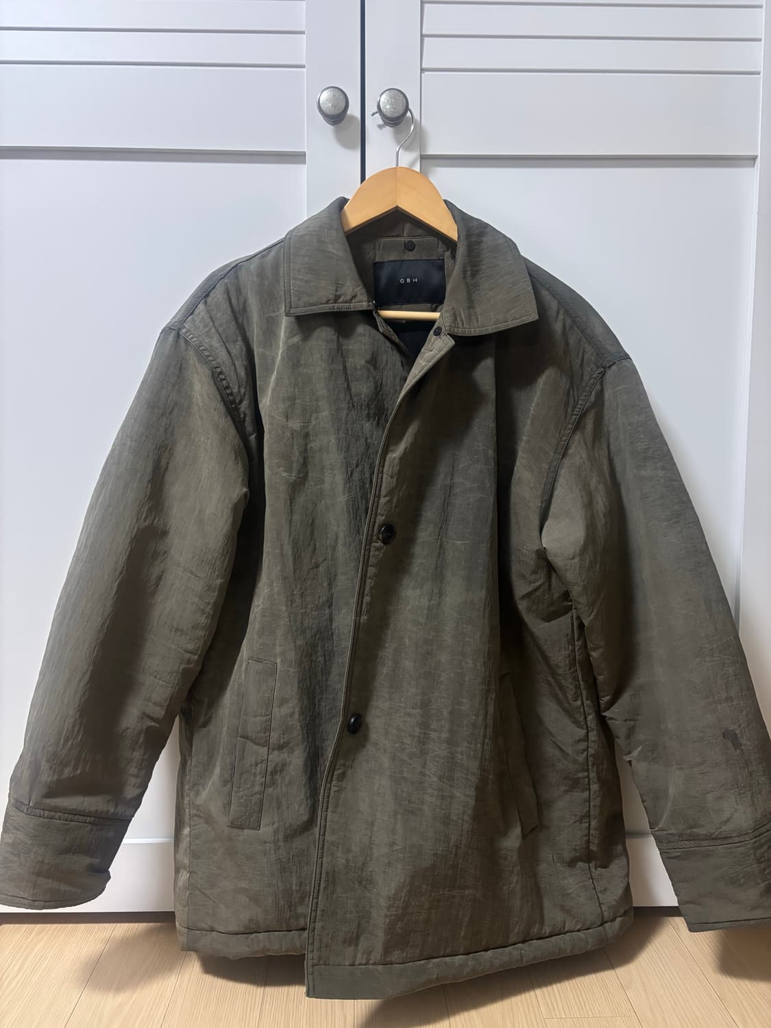 Gbh apparel collar fur coat Khaki 상품이미지4