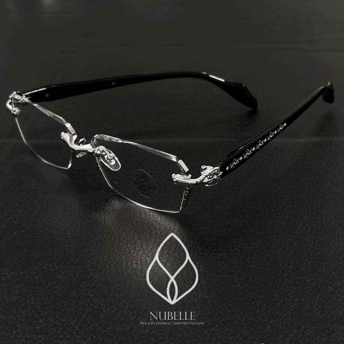 🌗 Cross rimless glasses / 크로스 긱시크 무테안경 상품이미지2