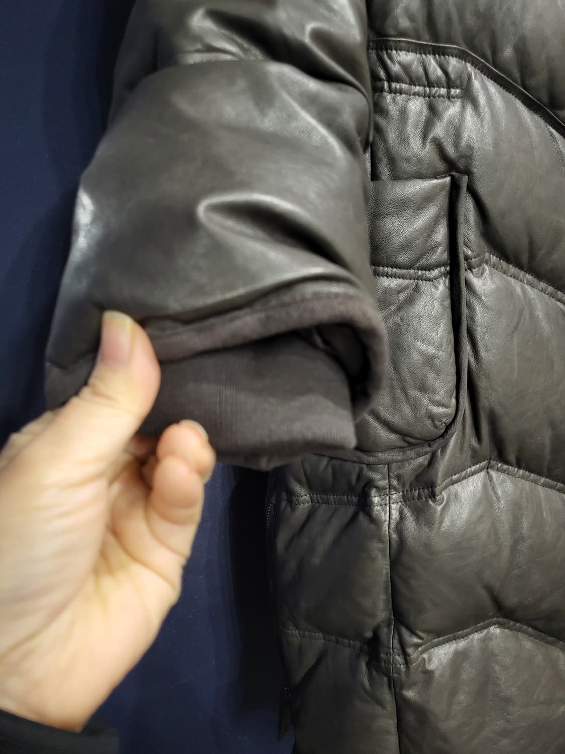 샤트렌 덕다운 모피 양가죽 패딩 상품이미지4