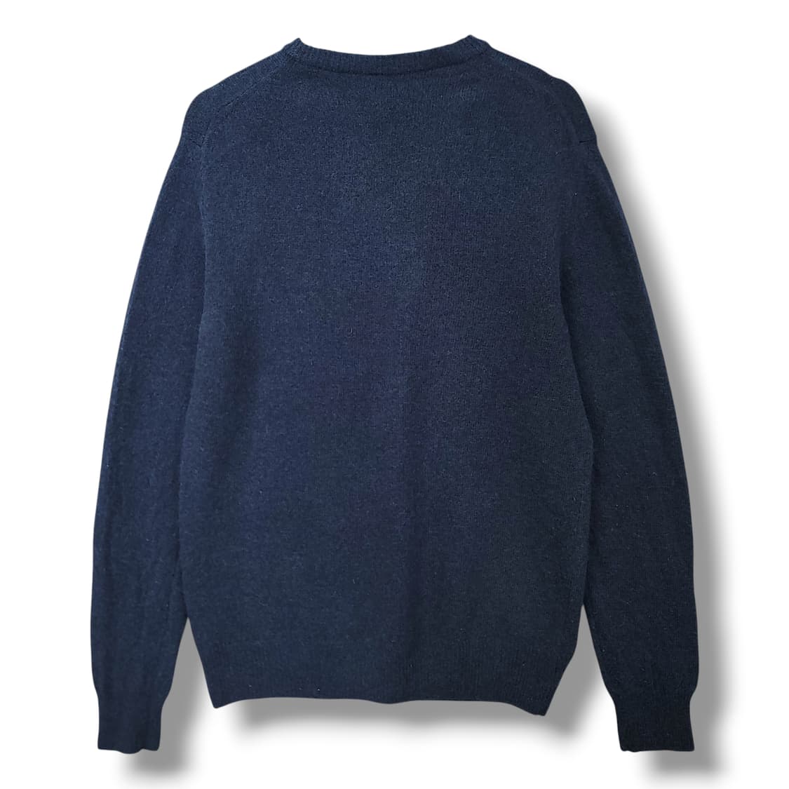 [95] 헤지스 네이비 체크배색 울 혼방 아가일 니트 상품이미지2