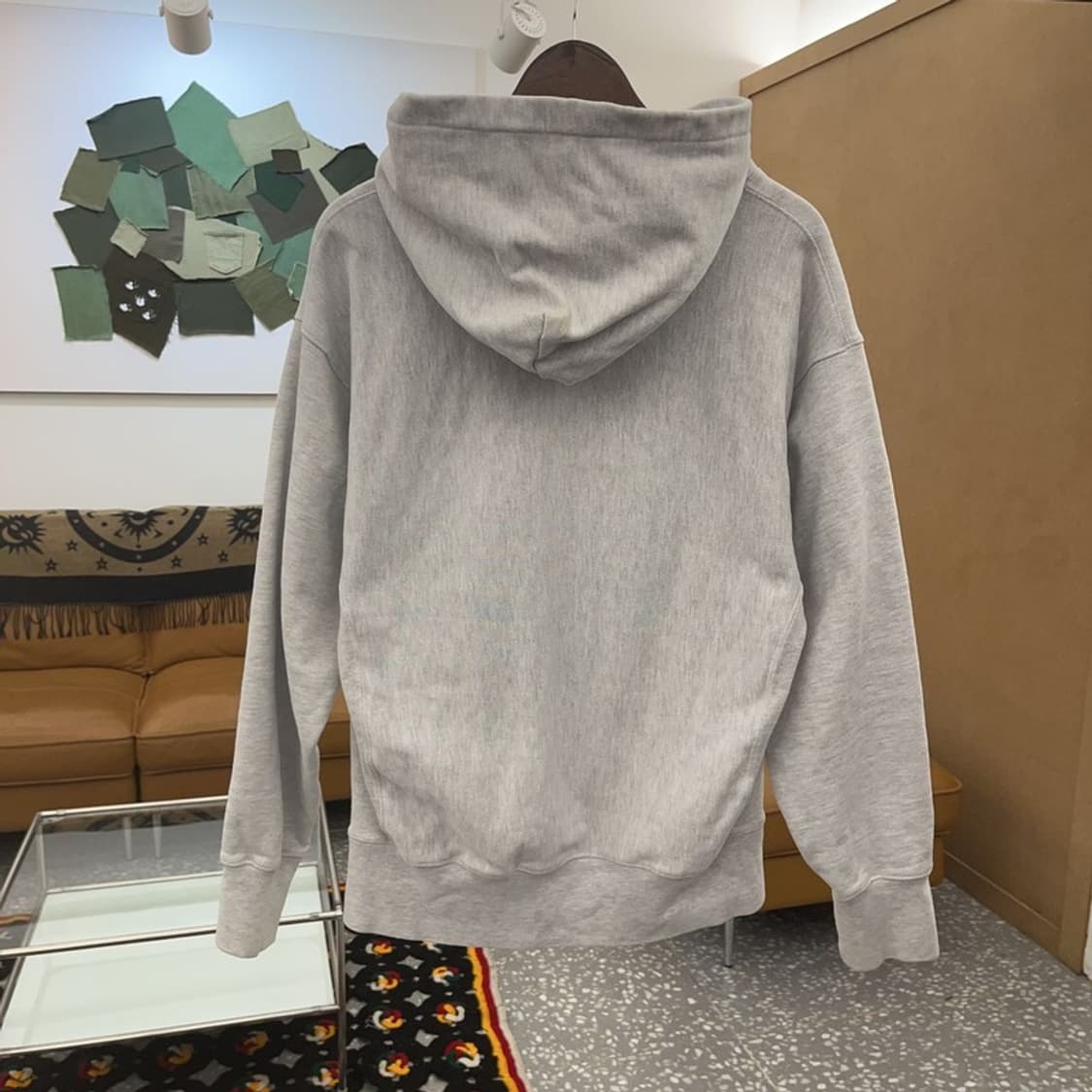 아웃스탠딩 빈티지 멜란지컬러 무지 후드티 S C08138 상품이미지4