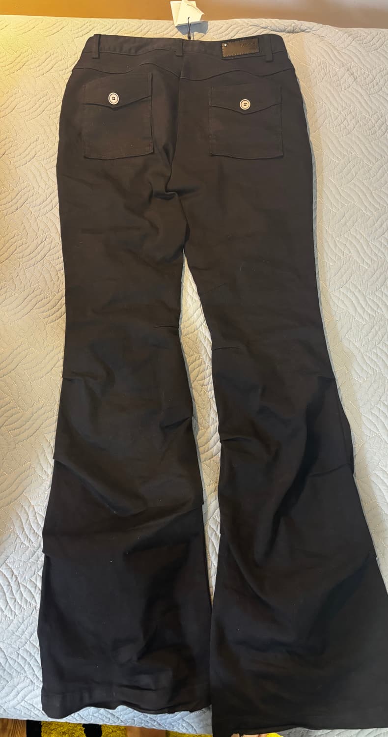 미세키서울 코튼 셔링 부츠컷 팬츠 블랙 상품이미지3