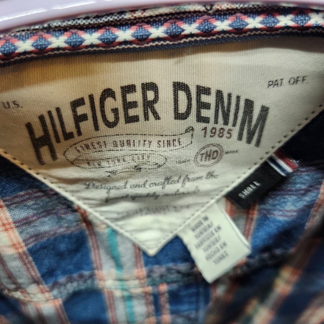타미힐피거 데님 웨스턴 체크 패턴 셔츠 S(S) 상품이미지5