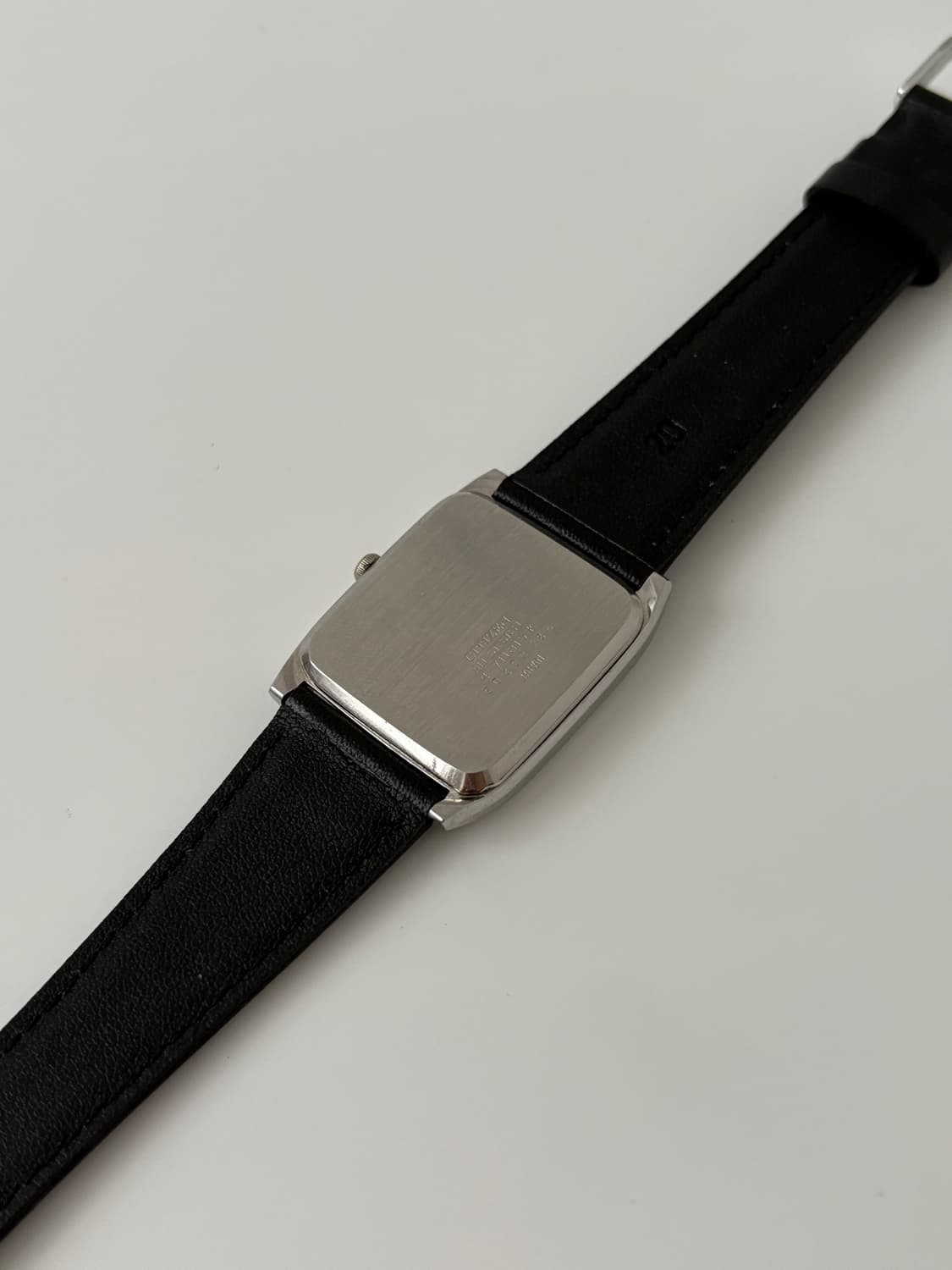 80s CQ texture dial silver square quartz 상품이미지7