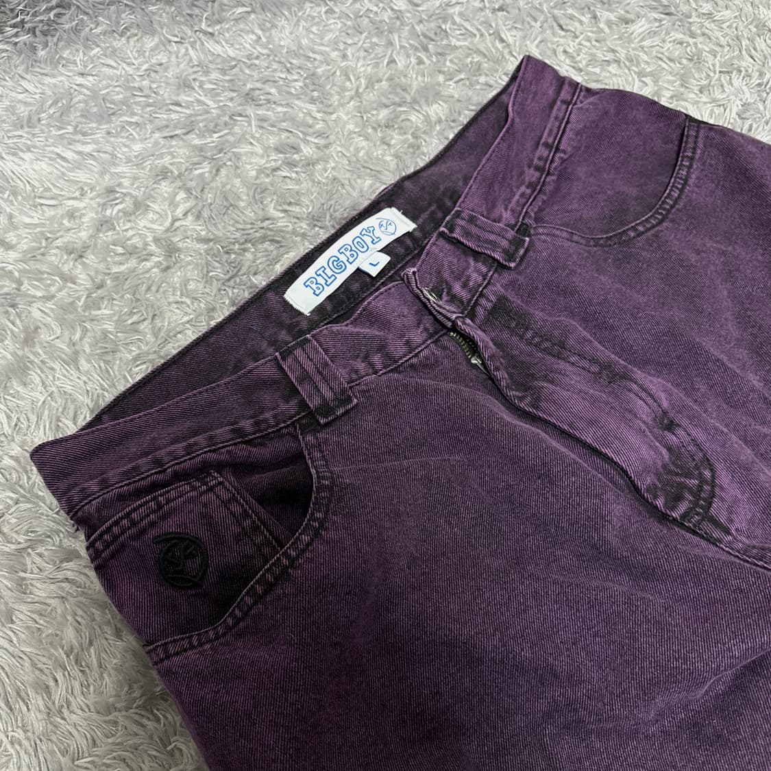 [L] 폴라 스케이트 빅보이 팬츠 퍼플 블랙 상품이미지2