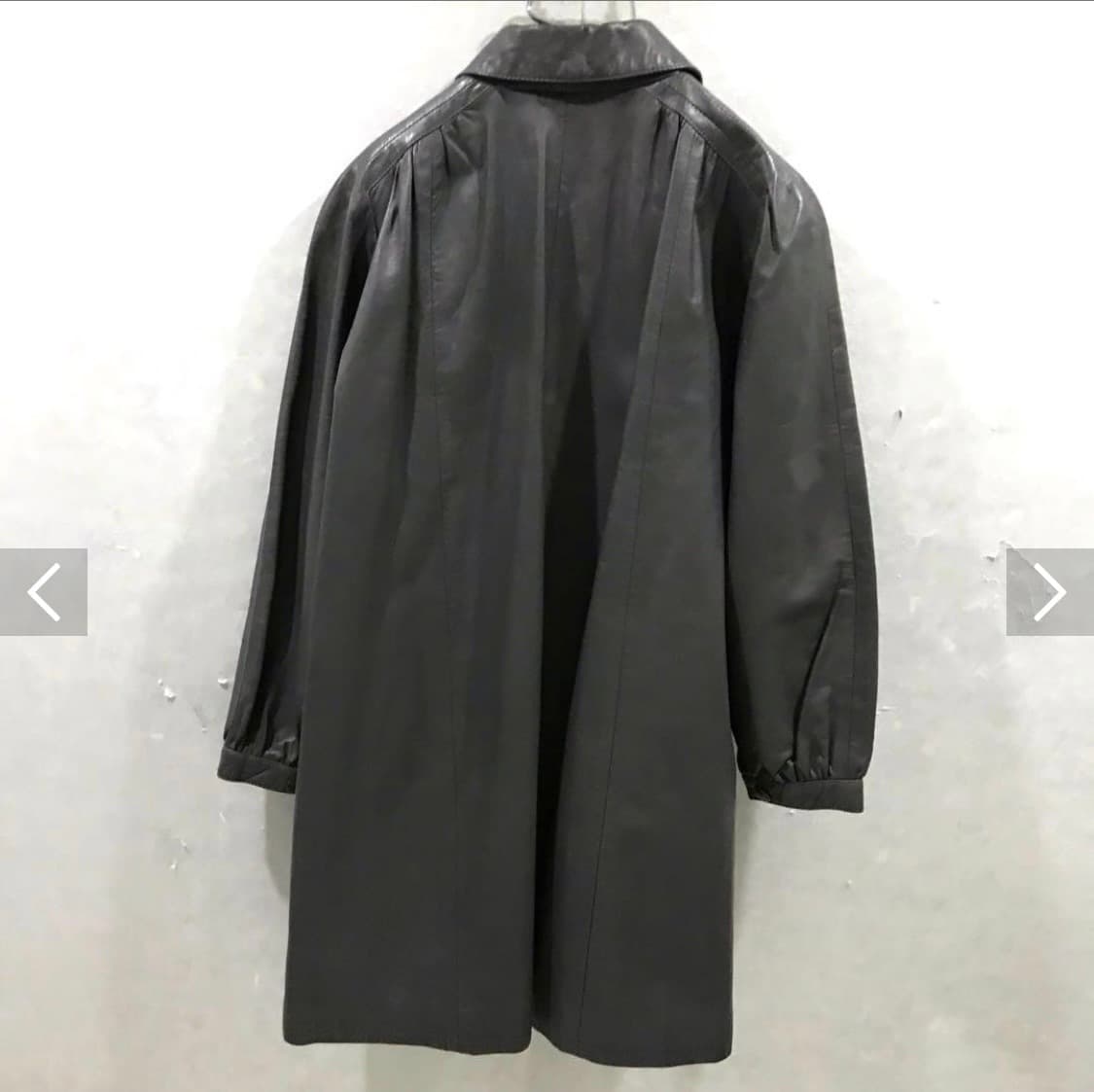 셔링 카라 레더 자켓  상품이미지5