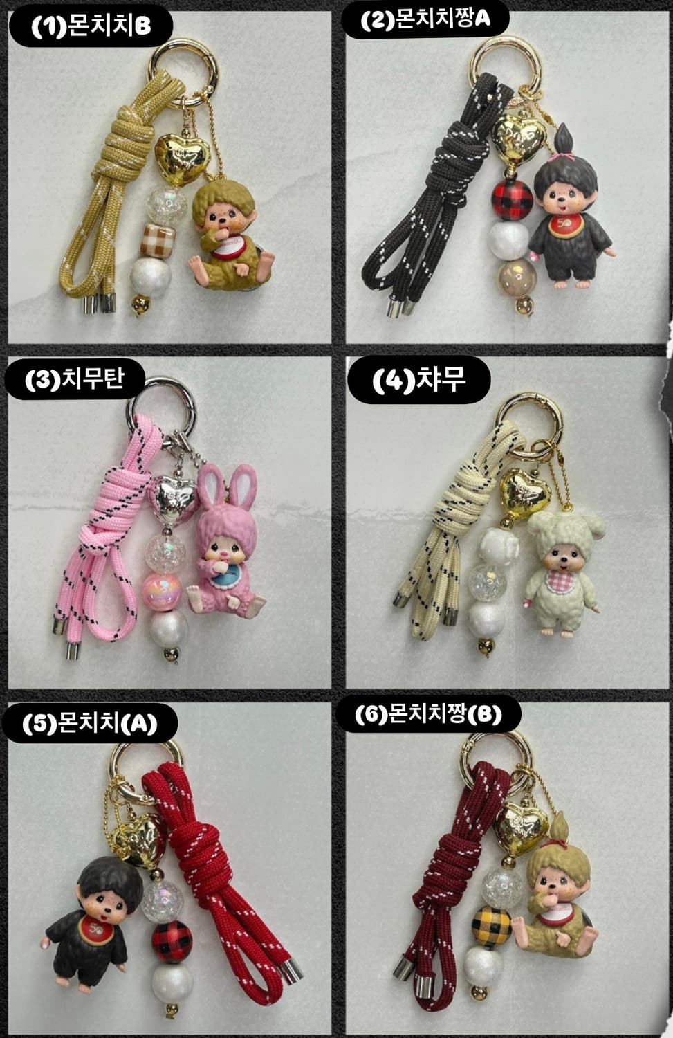 일본 정품 가챠 몬치치로 만든 프리미엄 키링 상품이미지1