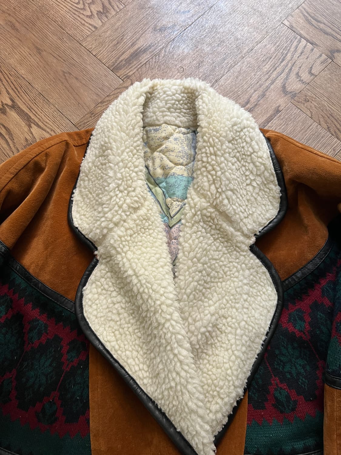 [S]90's 빈티지 나바호 쉐르파 퀄팅 자켓 상품이미지2