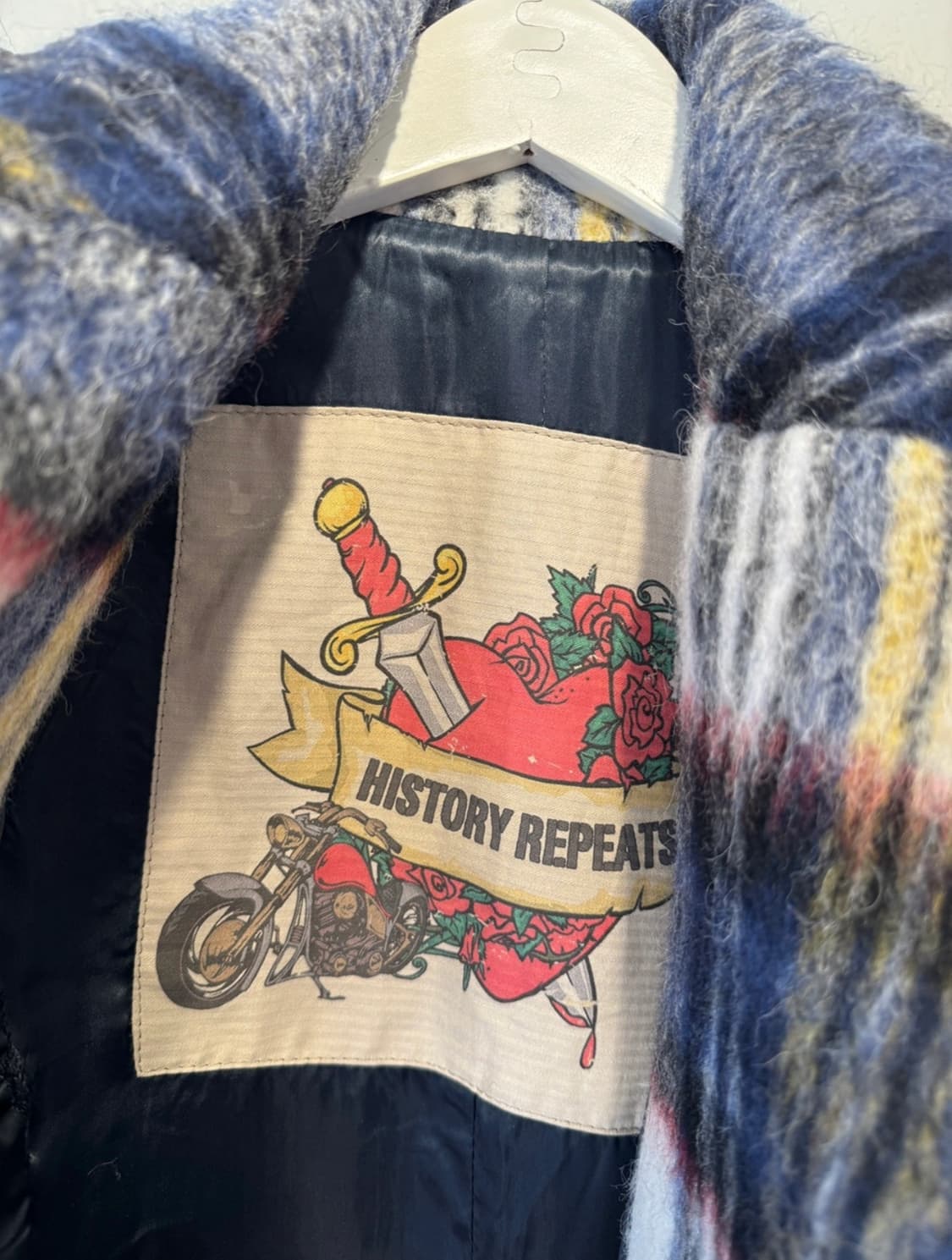 새상품 컨디션 History Repeats 체크 더블 롱코트 상품이미지7