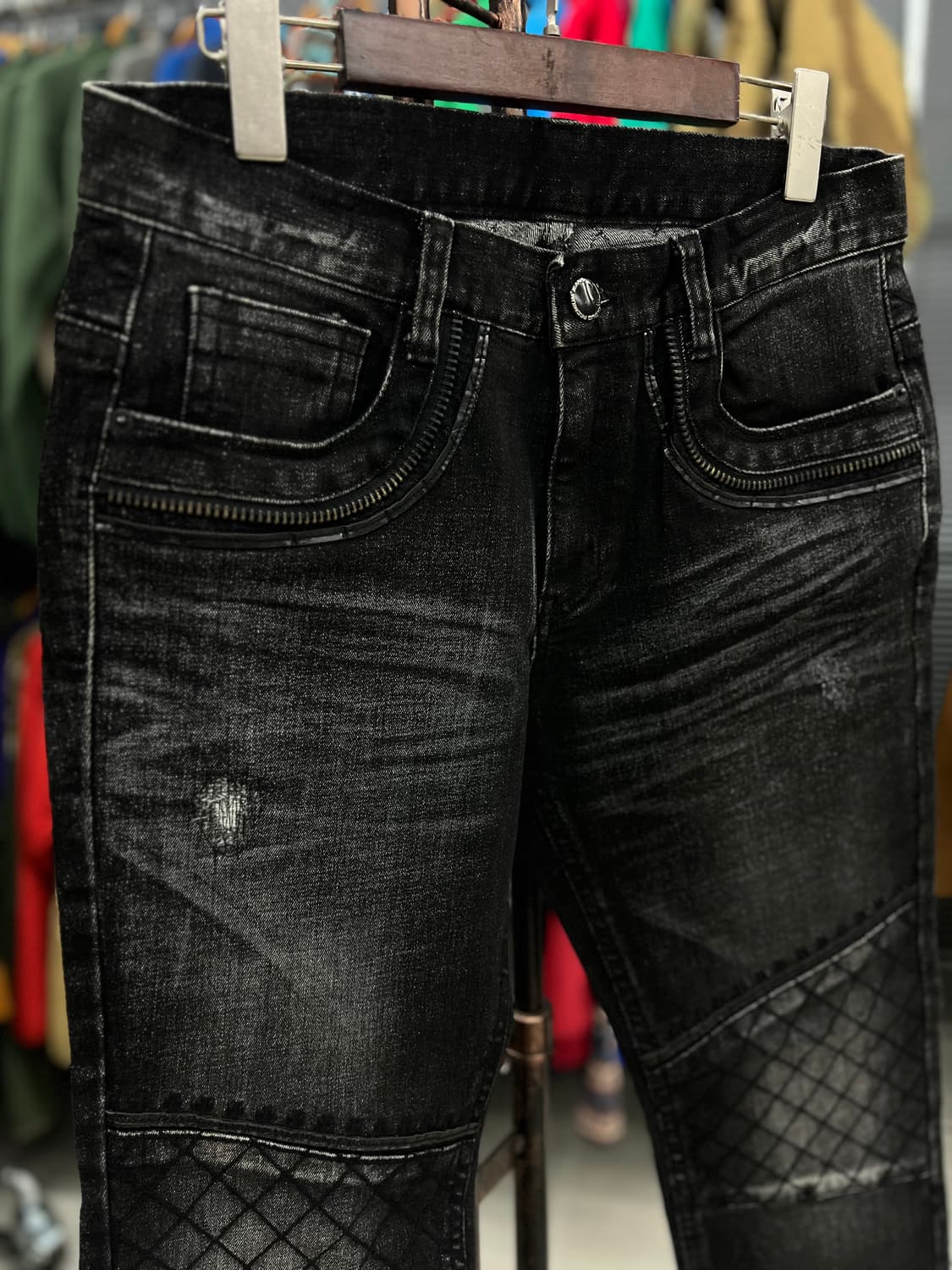 블랙 포인트 데님진  31 상품이미지5