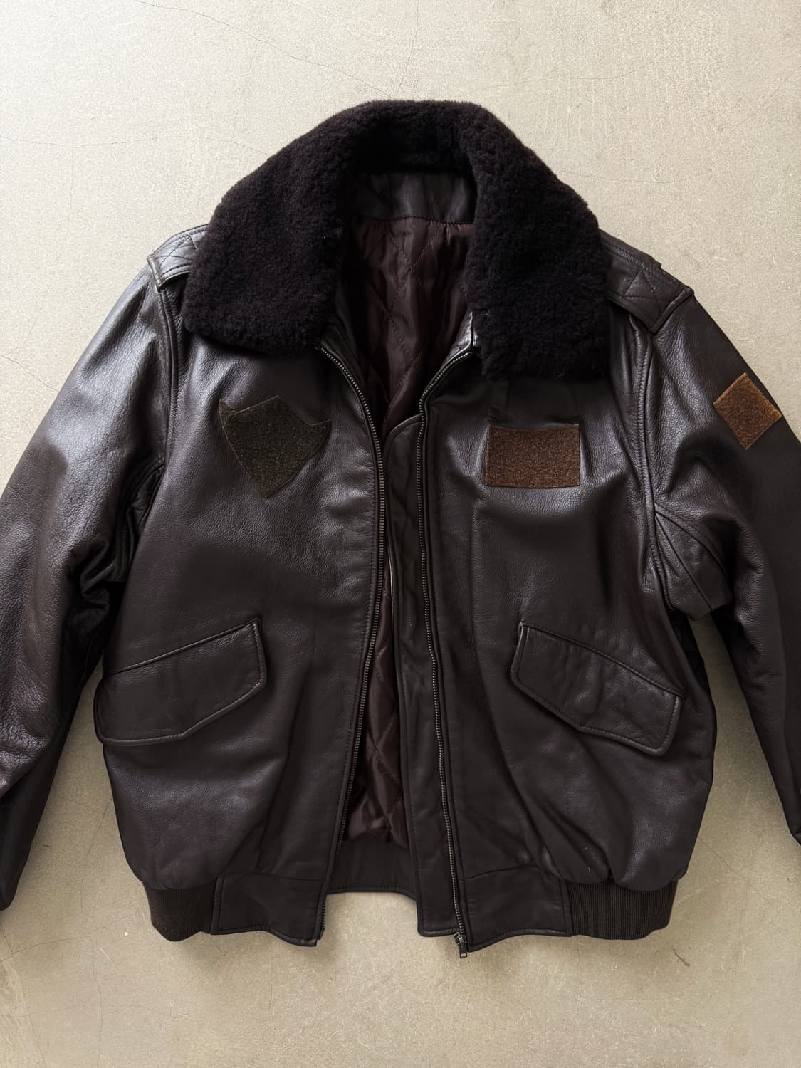 90s Genuine Leather A-2 Bomber Jacket 상품이미지4