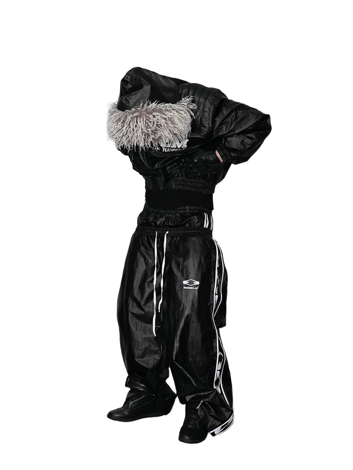 Void Stripe Nylon Wide Pants 상품이미지6