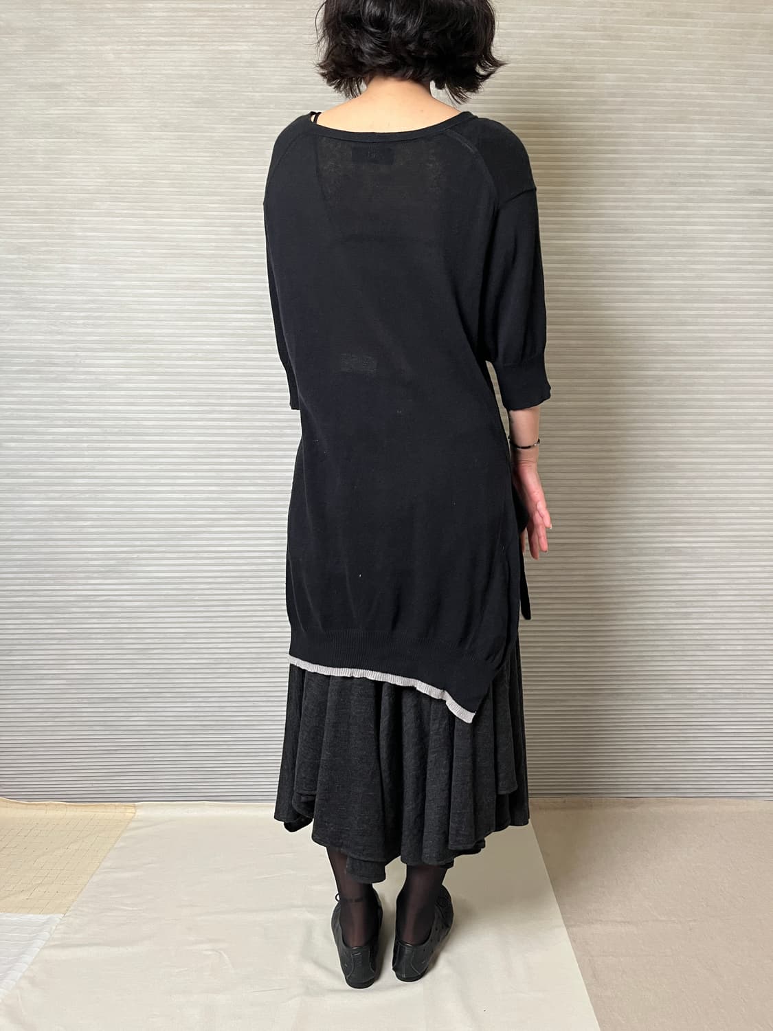 요지야마모토 2way 니트 원피스 yohji 레이어드  상품이미지3