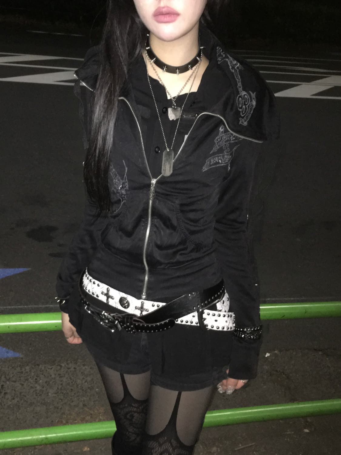 디젤 오리엔탈 프린팅 딱붙 하이넥 집업  상품이미지1