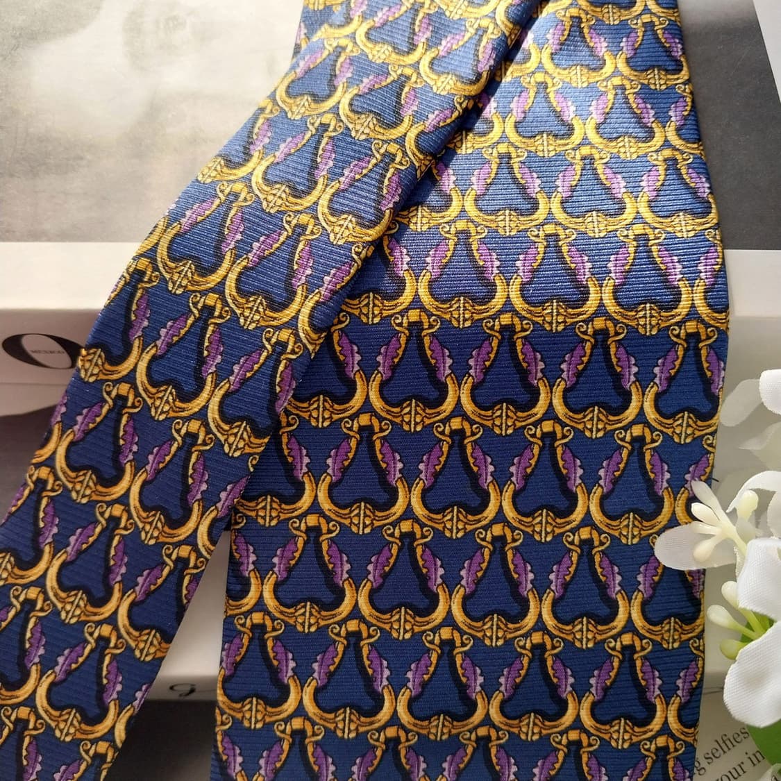 ALFIO CERRONI 실크 클래식 넥타이 9.5cm A+등급K1492 상품이미지3