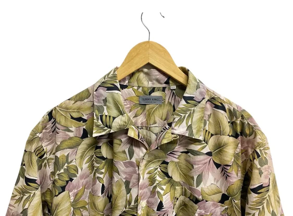 프로럴 빈티지 카키 하와이안 셔츠 2XL 상품이미지3