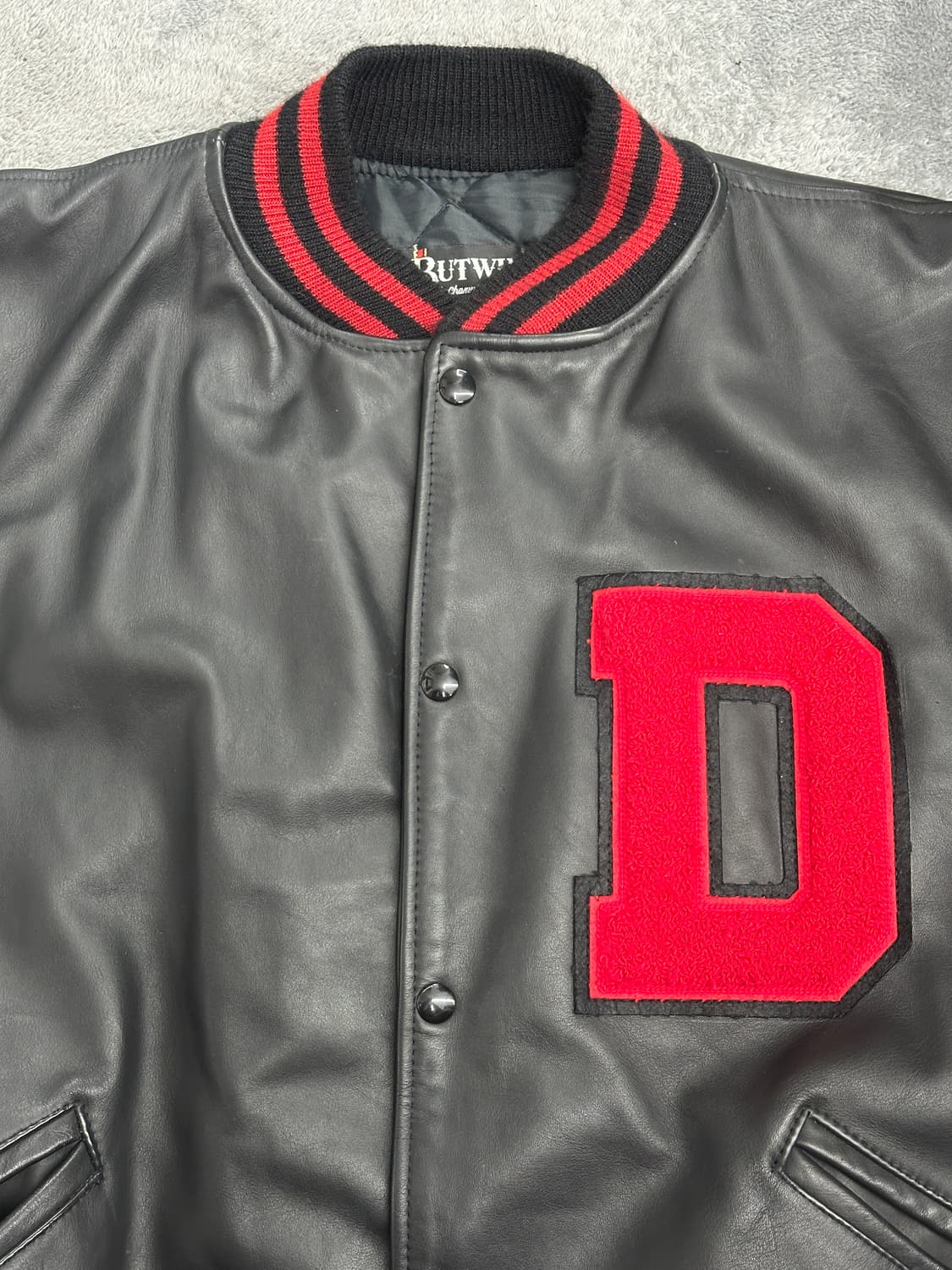 80s D.A.R.E Cowhide 봄버 자켓 XL 상품이미지5