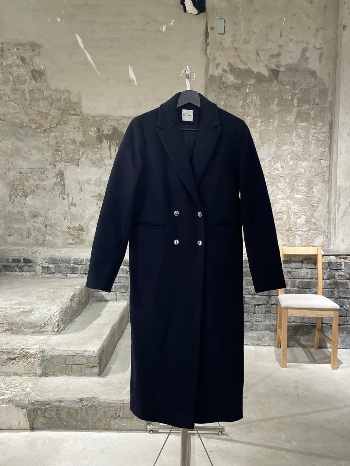 roseanna 다크 네이비 립스 포켓 스냅 울 코트 상품이미지1