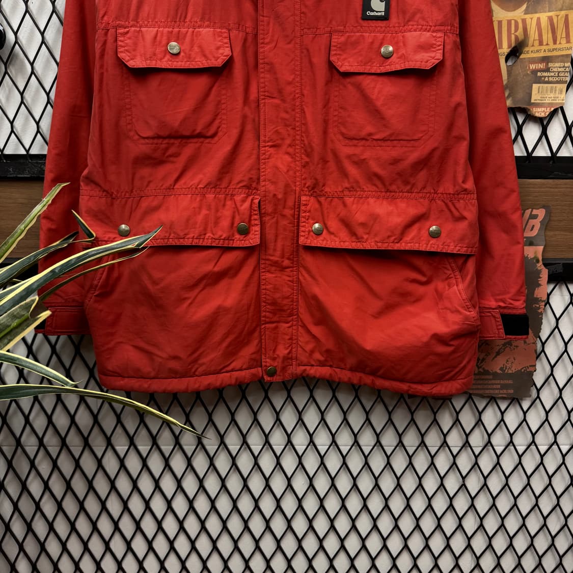 00s 칼하트 오리지널 필드자켓 전면 포켓 포인트 레드 상품이미지4
