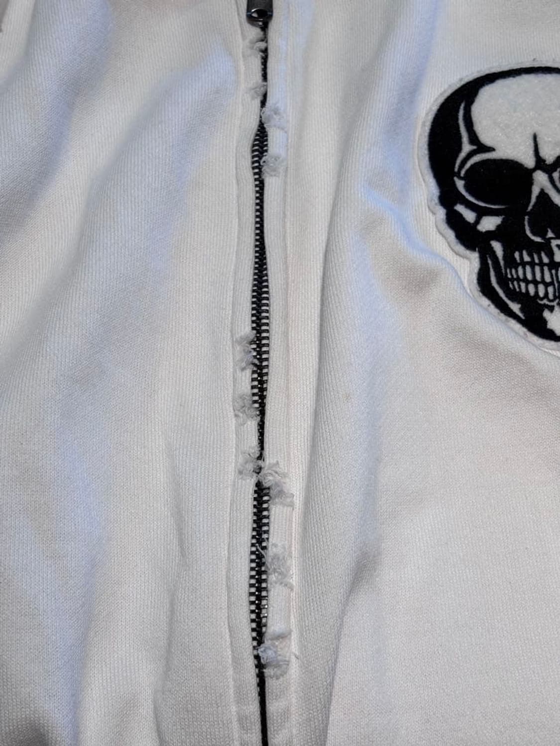04SS 넘버나인 더블 스컬 지퍼 후디 화이트 상품이미지6