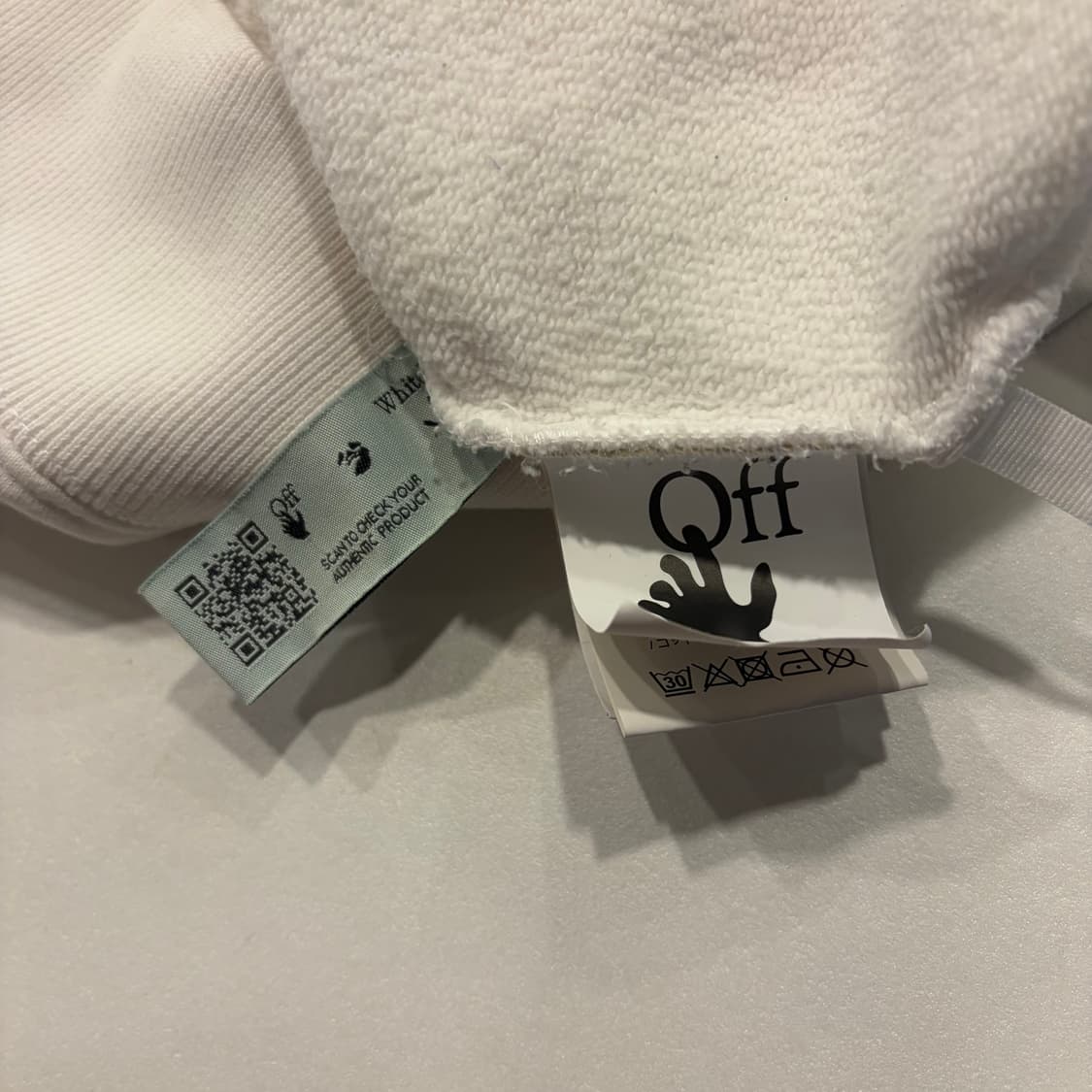 [L] 20FW 오프화이트 마커 빅로고 후드티 화이트 D404 상품이미지7